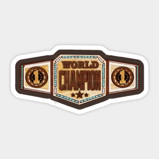 Wrestling Belt World Champion Sticker